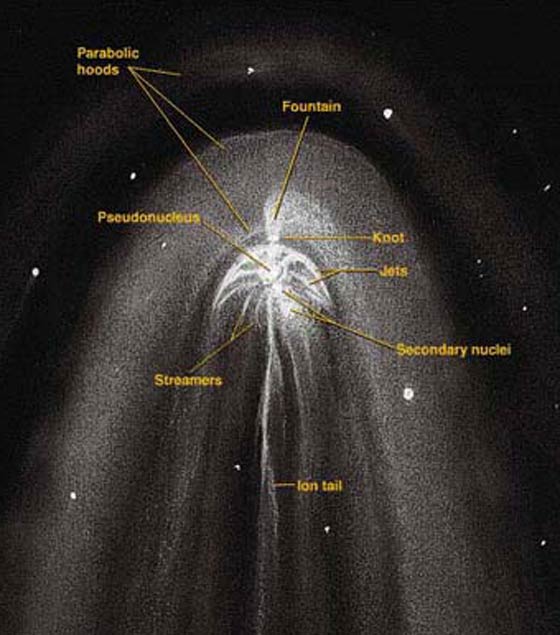 A Diagram Of A Comet
