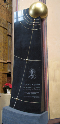 Monument at Copernicus's tomb