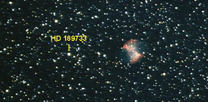 Dumbbell Nebula and environs