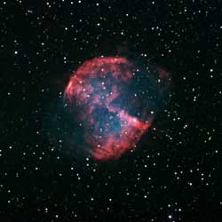 One of the most observed nebulae is the <b>Dumbbell Nebula,</b> M27, in Vulpecula