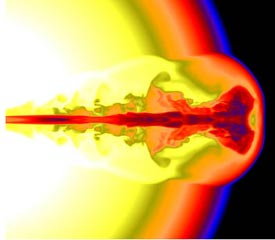 GRB jet simulation