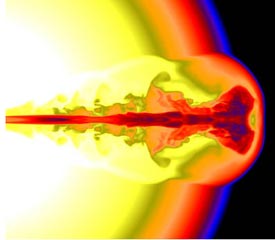 GRB jet simulation