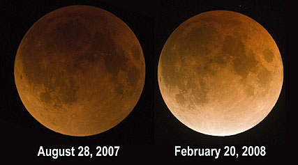 Lunar eclipse brightnesses compared