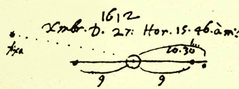 Galileo's sketch of Neptune