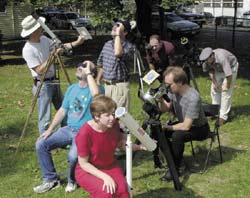 Solar observers using safe filters