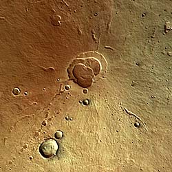 Martian volcano Hecates Tholus
