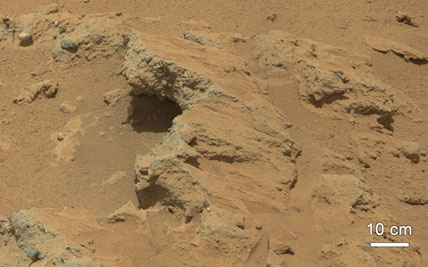 Ancient streambed on Mars