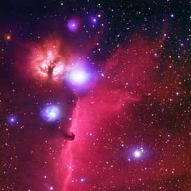 Horsehead Nebula silhouetted by IC 434, another example of amazing nebulae you can observe.