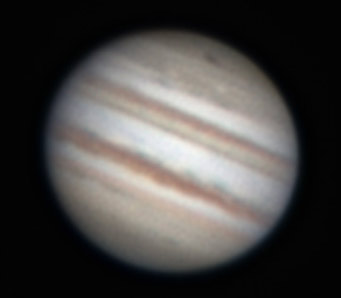 Jupiter's black impact scar on the night of July 20, 2009
