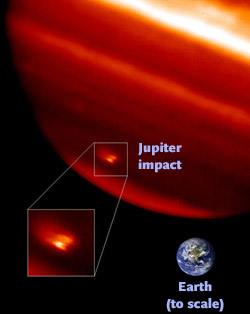 Jupiter impact seen by Keck II