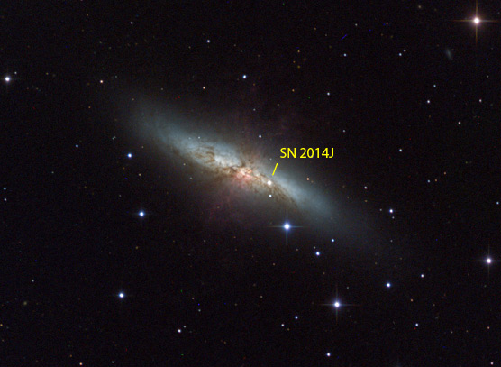 Supernova in M82 on Feb. 4, 2014