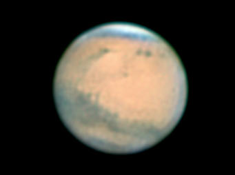 Mars on evening of Dec. 31, 2007