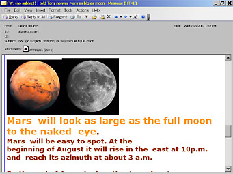 Mars Hoax screen shot