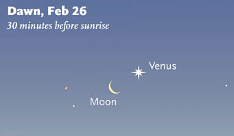 Moon and Venus on February 26th