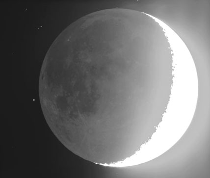 Moon about to occult Merope