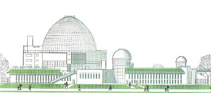 Architect's drawing, rear view