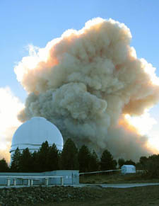 Wildfire on Palomar Mountain