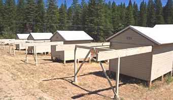 Four sheds at Sierra Remote Observatories