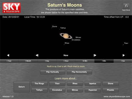 SaturnMoons main screen