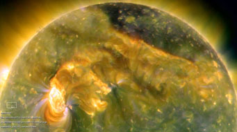 Solar flare on August 1, 2010