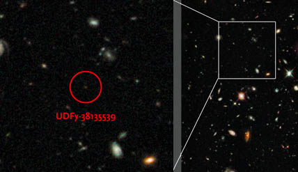 Most distant galaxy known