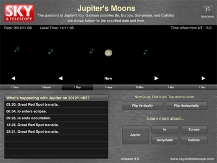 JupiterMoons main screen