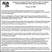 AAS Statement