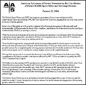 AAS Statement