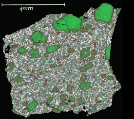 Slice of Tissint meteorite