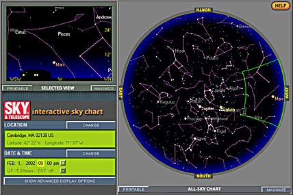 Sky Chart Combined View