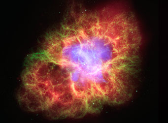 Crab Nebula in multiple wavelengths