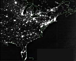 Eastern U.S. at Night