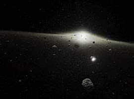 Exo-asteroid belt artist impression