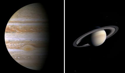 Jupiter and Saturn