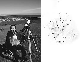 Champion of observing deep-sky objects; using a premium 101-mm (4-inch) telescope, Stephen James O'Meara has seen hundreds of deep-sky objects from the Big Island of Hawaii (left). His sketch of the North America Nebula, NGC 7000, (right) reflects good technique as well as a pristine site.