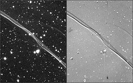 Edge of supernova remnant shell