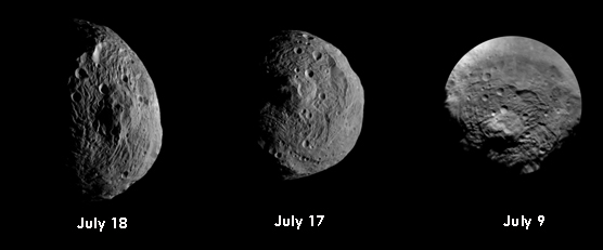 A composite of Vesta images from the Dawn mission