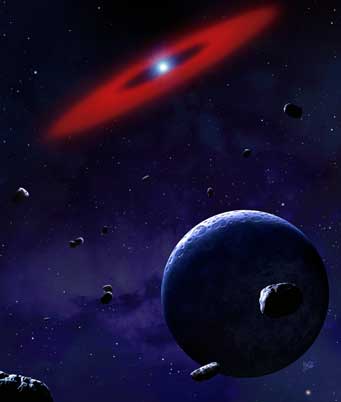 planetary debris around white dwarf