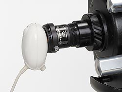 Webcam attached to a telescope