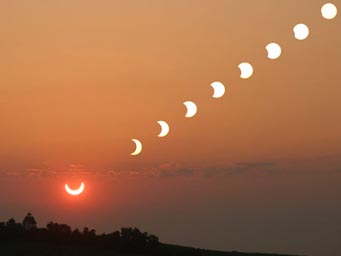 Partial solar eclipse sequence